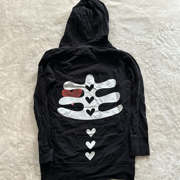 Disney Store Mickey Mouse Skeketon Halloween Tunic Hoodie Size Medium 7/8 - Picture 5 of 7